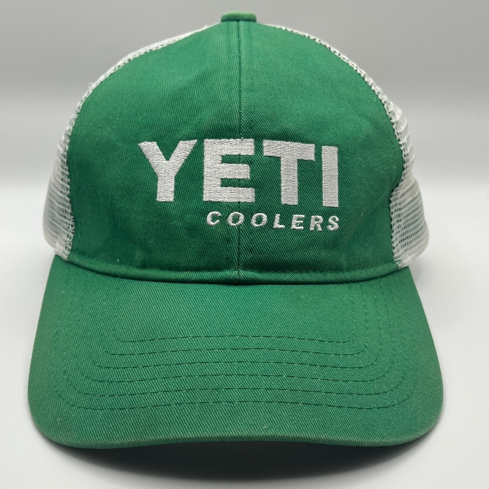 Yeti Green and White Logo Trucker Hat